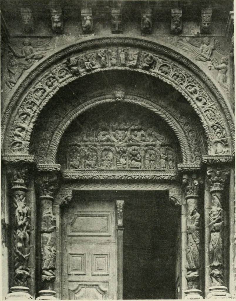 An illustration from L'art religieux du XIIe siècle en France : étude sur les origines de l'iconographie du moyen age, 1922, leaf 404