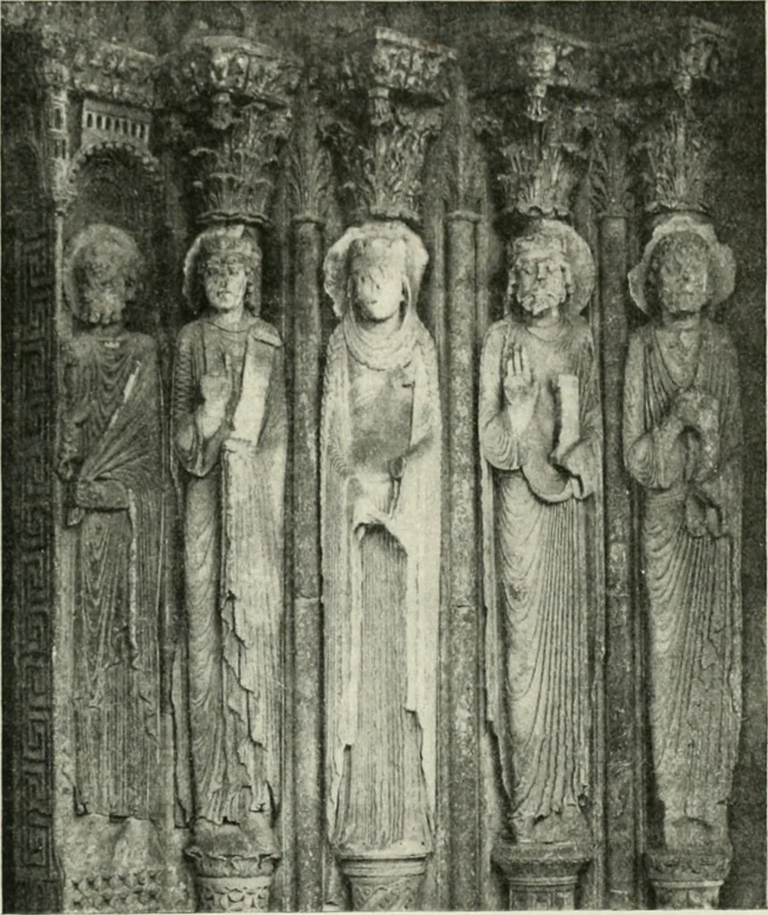 An illustration from L'art religieux du XIIe siècle en France : étude sur les origines de l'iconographie du moyen age, 1922, leaf 410