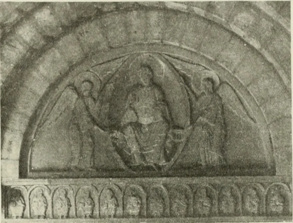 An illustration from L'art religieux du XIIe siècle en France : étude sur les origines de l'iconographie du moyen age, 1922, leaf 420