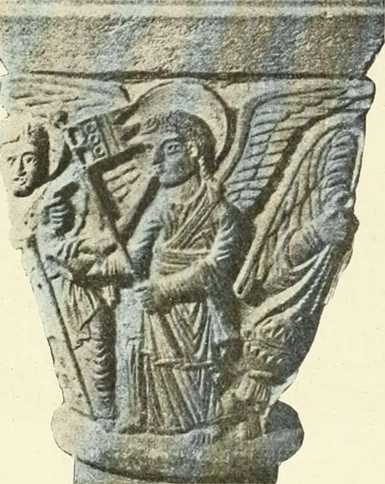 An illustration from L'art religieux du XIIe siècle en France : étude sur les origines de l'iconographie du moyen age, 1922, leaf 427