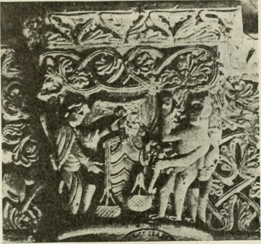 An illustration from L'art religieux du XIIe siècle en France : étude sur les origines de l'iconographie du moyen age, 1922, leaf 428