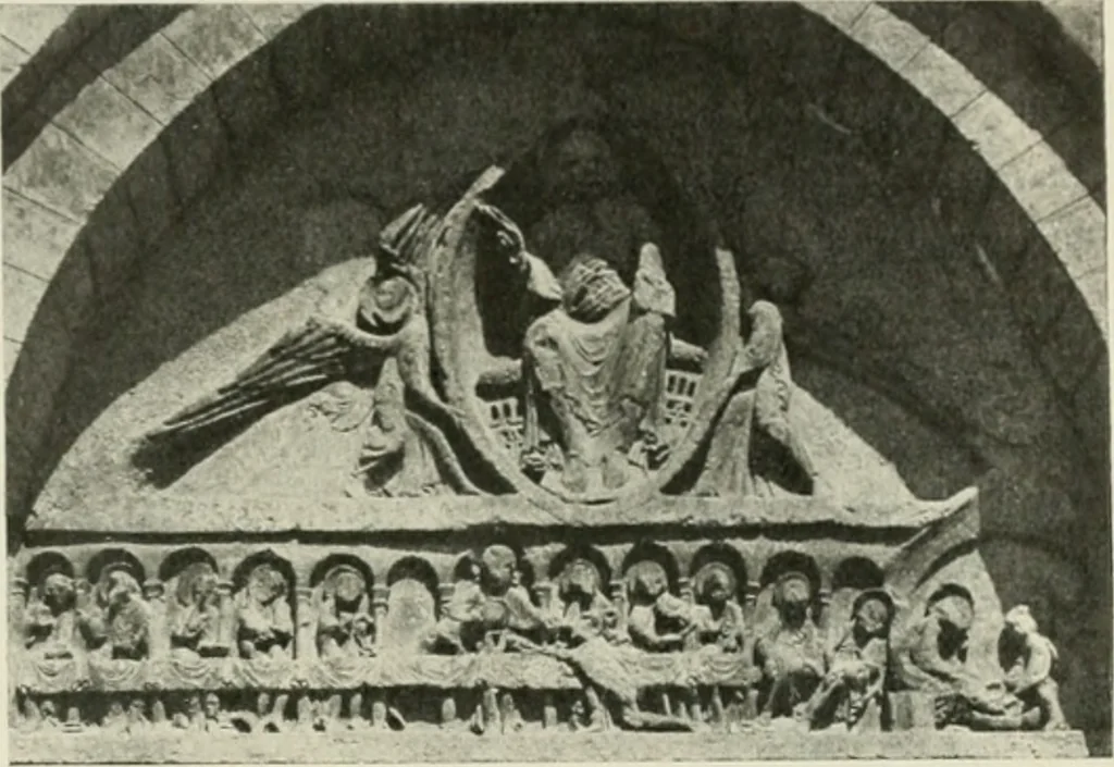An illustration from L'art religieux du XIIe siècle en France : étude sur les origines de l'iconographie du moyen age, 1922, leaf 434
