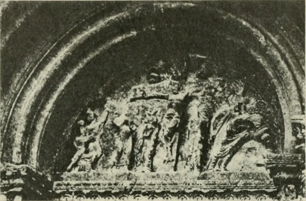 An illustration from L'art religieux du XIIe siècle en France : étude sur les origines de l'iconographie du moyen age, 1922, leaf 438