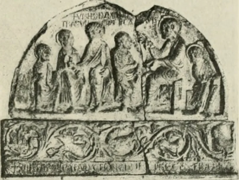 An illustration from L'art religieux du XIIe siècle en France : étude sur les origines de l'iconographie du moyen age, 1922, leaf 440