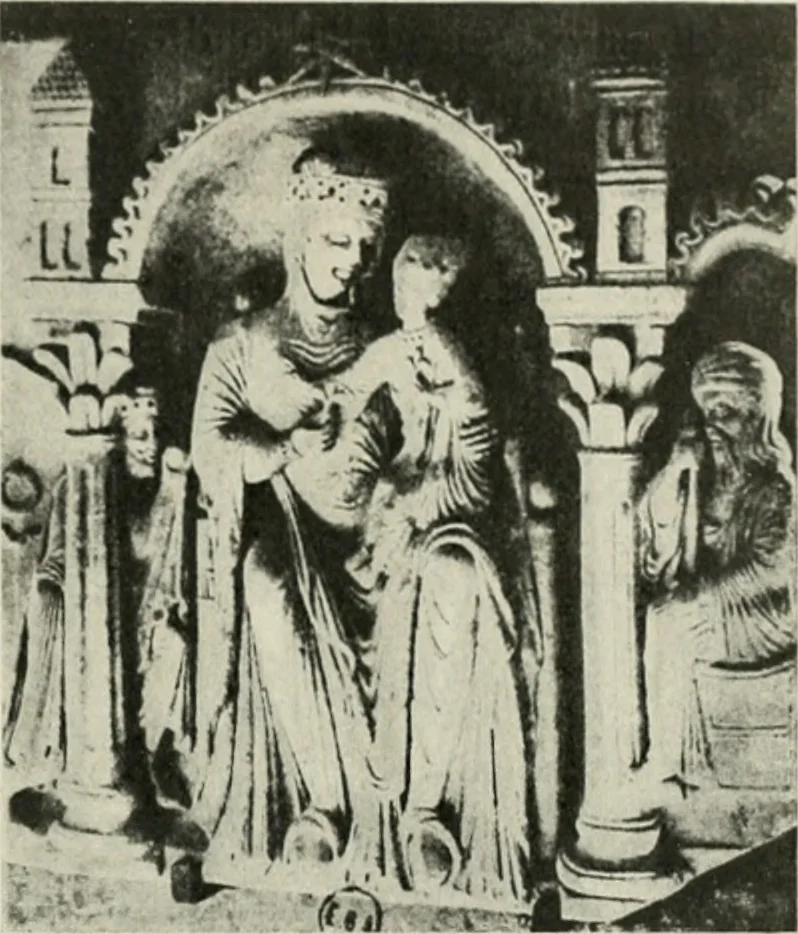 An illustration from L'art religieux du XIIe siècle en France : étude sur les origines de l'iconographie du moyen age, 1922, leaf 442