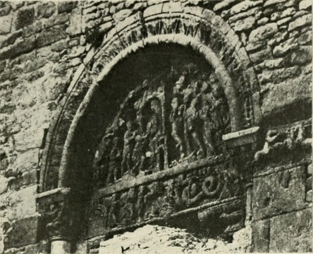 An illustration from L'art religieux du XIIe siècle en France : étude sur les origines de l'iconographie du moyen age, 1922, leaf 446