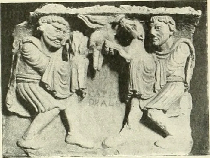 An illustration from L'art religieux du XIIe siècle en France : étude sur les origines de l'iconographie du moyen age, 1922, leaf 45