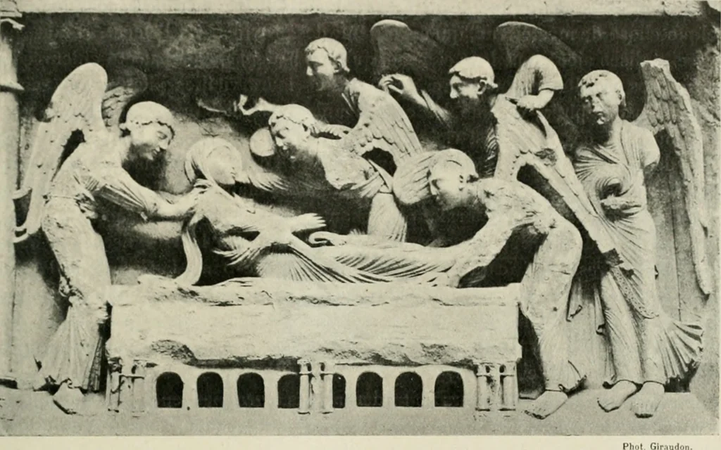 An illustration from L'art religieux du XIIe siècle en France : étude sur les origines de l'iconographie du moyen age, 1922, leaf 452