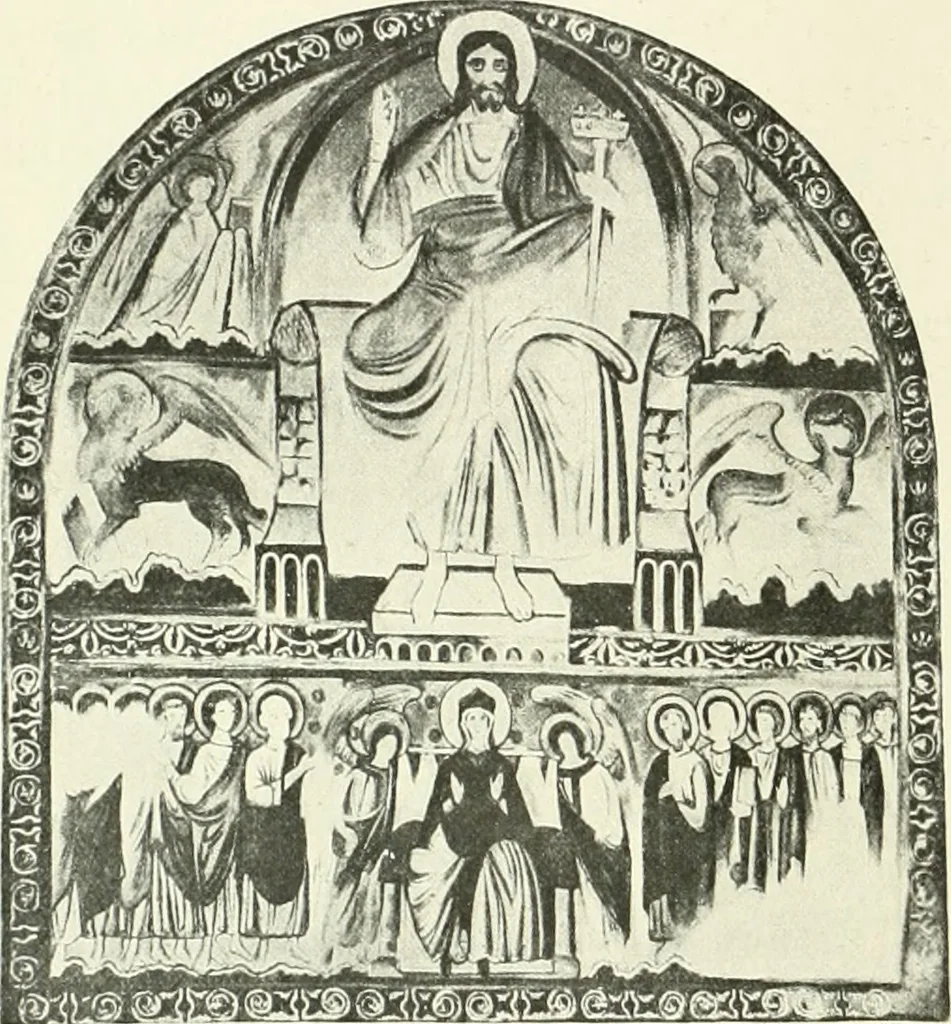 An illustration from L'art religieux du XIIe siècle en France : étude sur les origines de l'iconographie du moyen age, 1922, leaf 49
