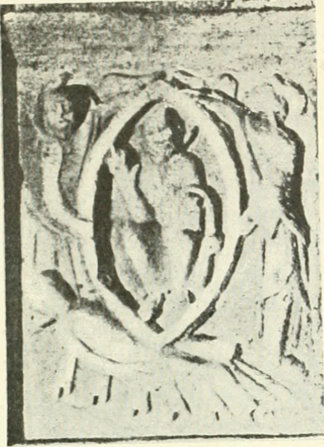 An illustration from L'art religieux du XIIe siècle en France : étude sur les origines de l'iconographie du moyen age, 1922, leaf 53