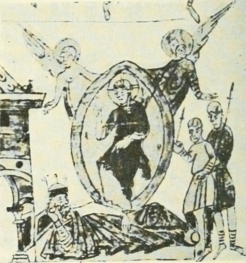 An illustration from L'art religieux du XIIe siècle en France : étude sur les origines de l'iconographie du moyen age, 1922, leaf 53