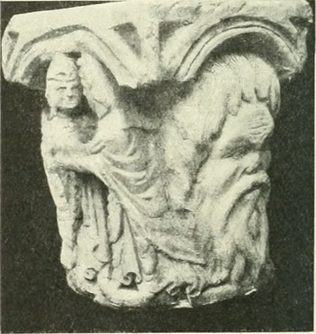 An illustration from L'art religieux du XIIe siècle en France : étude sur les origines de l'iconographie du moyen age, 1922, leaf 73