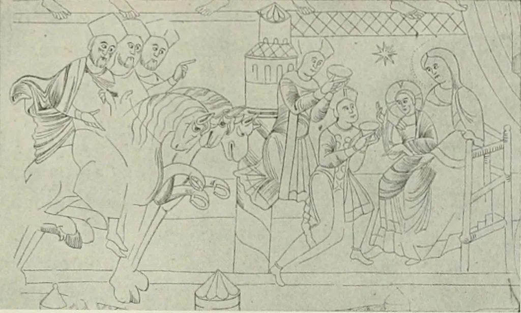 An illustration from L'art religieux du XIIe siècle en France : étude sur les origines de l'iconographie du moyen age, 1922, leaf 82