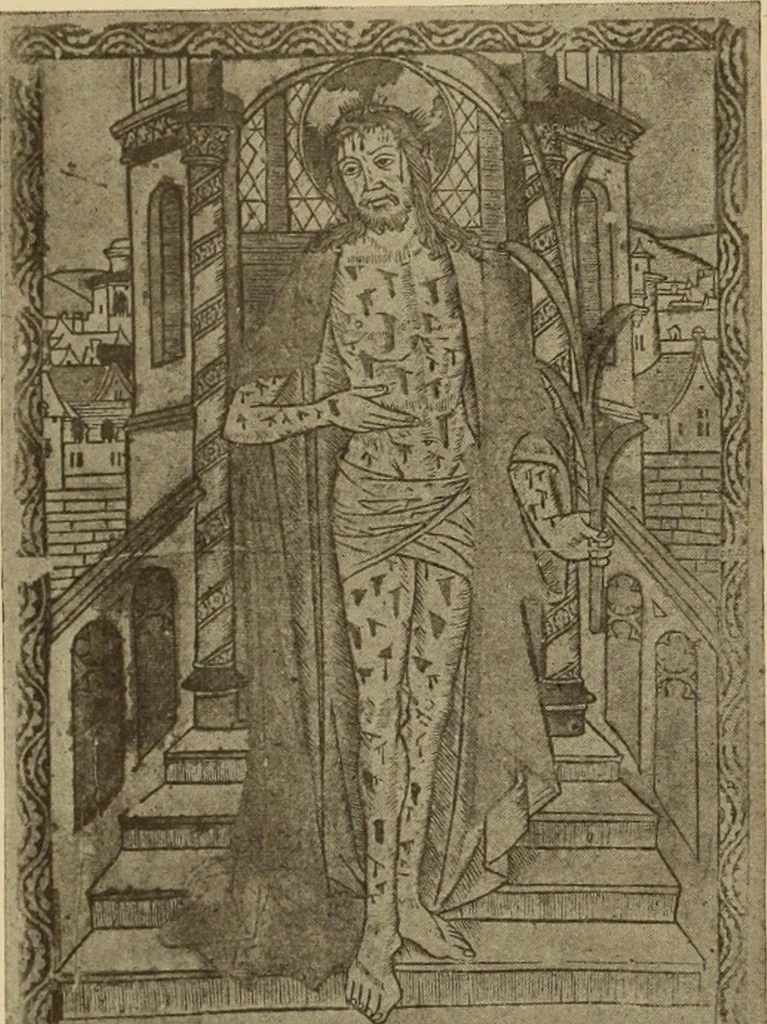 An illustration from L'art religieux de la fin du moyen âge en France;, 1908, leaf 129