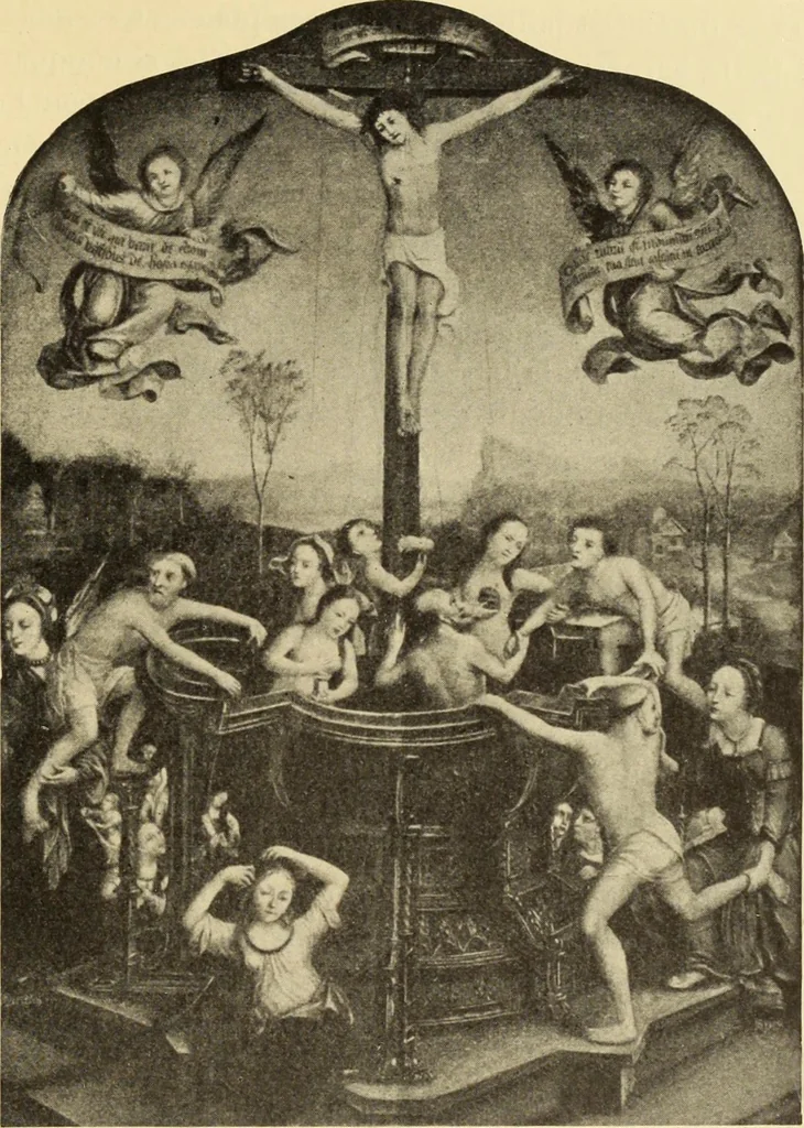 An illustration from L'art religieux de la fin du moyen âge en France;, 1908, leaf 136