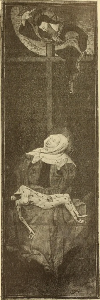 An illustration from L'art religieux de la fin du moyen âge en France;, 1908, leaf 144