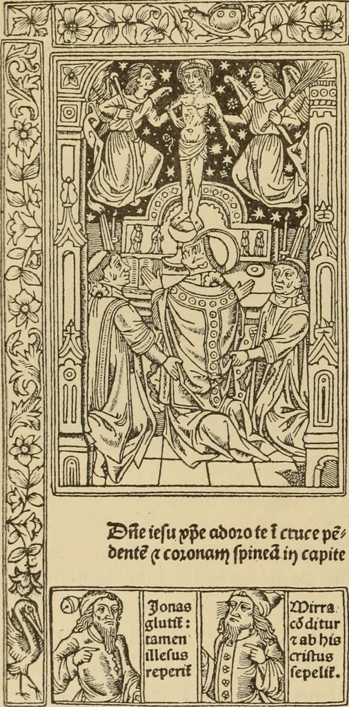 An illustration from L'art religieux de la fin du moyen âge en France;, 1908, leaf 263