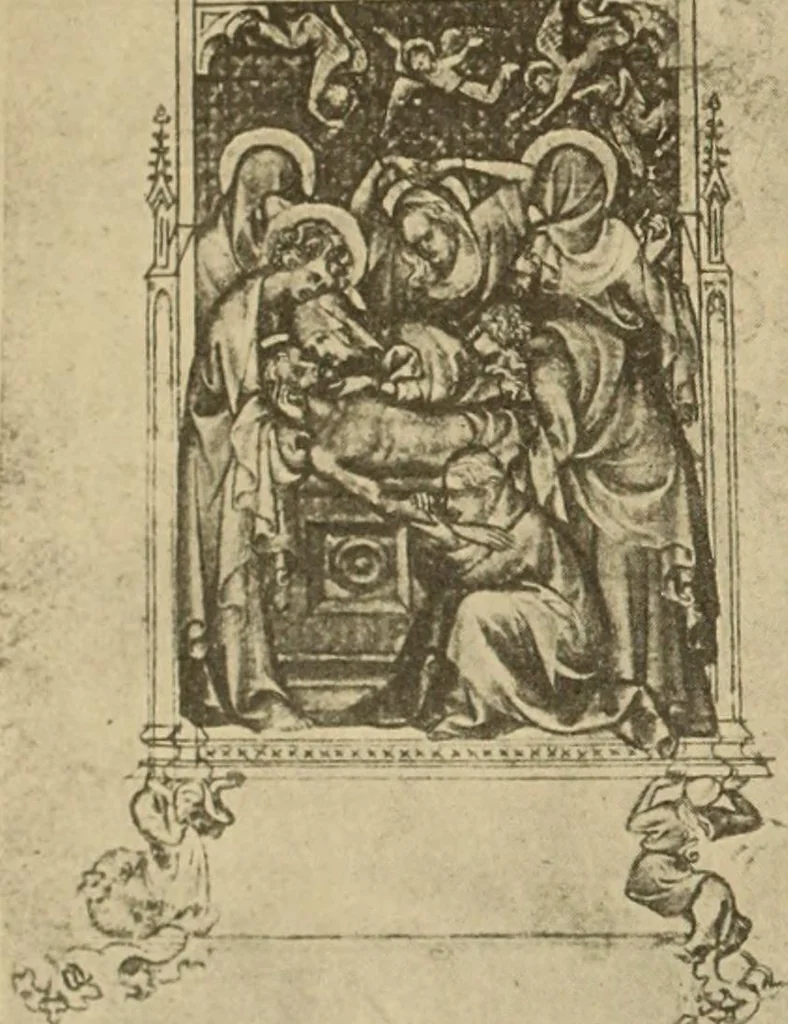 An illustration from L'art religieux de la fin du moyen âge en France;, 1908, leaf 27