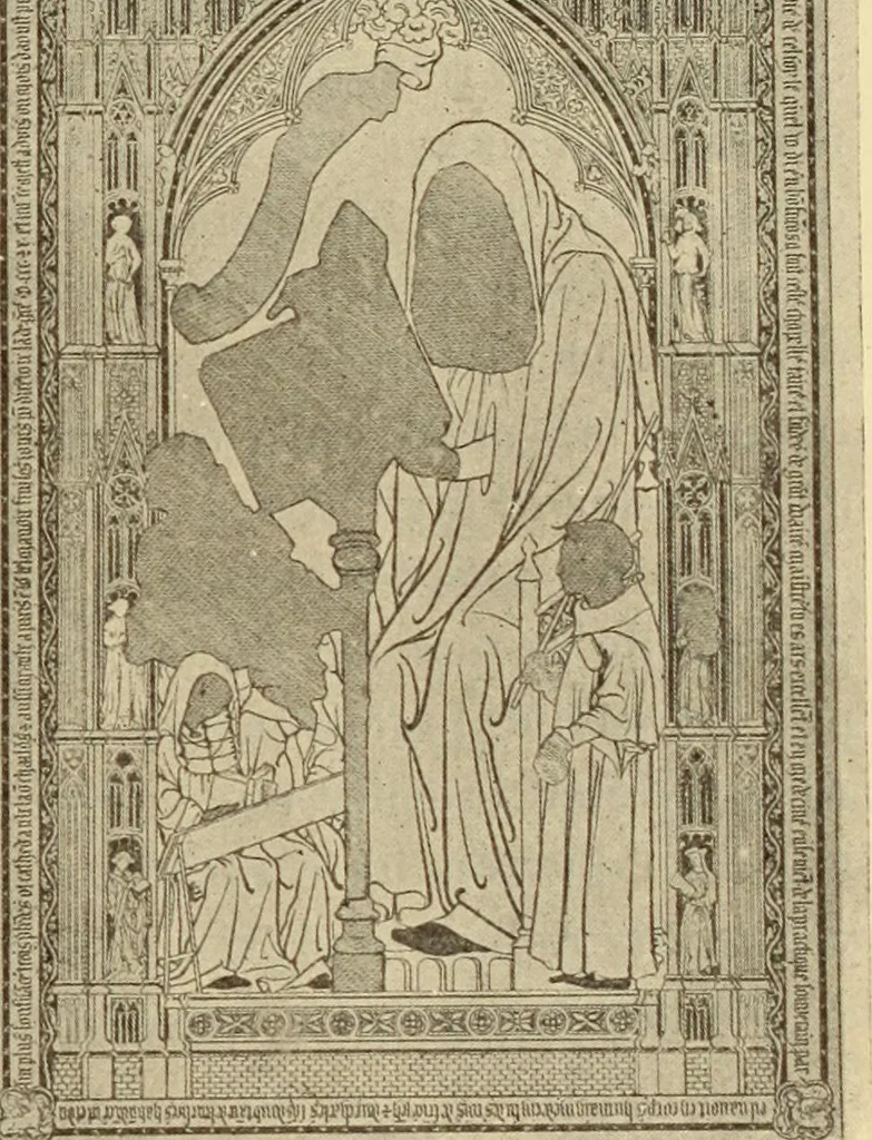 An illustration from L'art religieux de la fin du moyen âge en France;, 1908, leaf 422