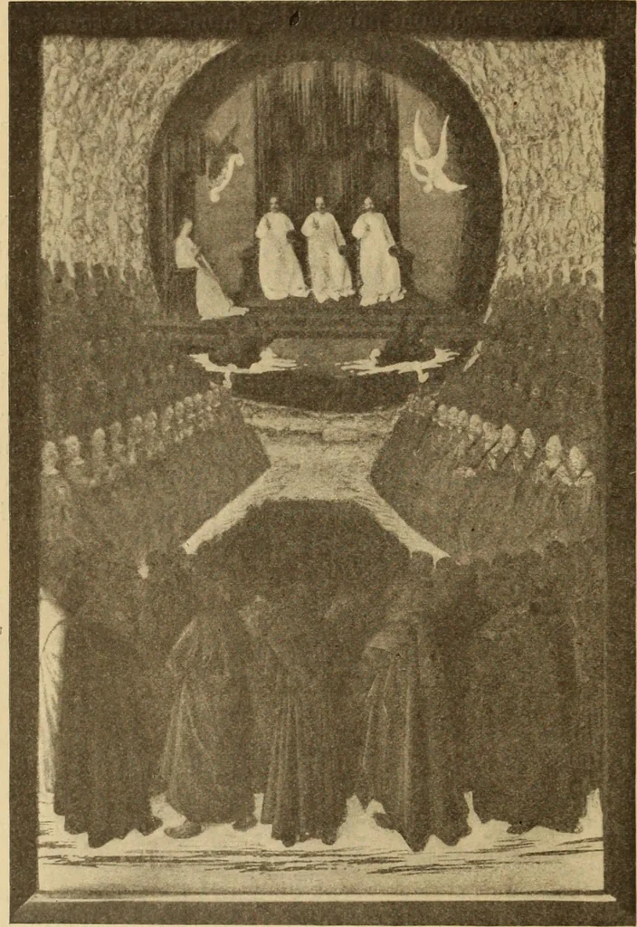 An illustration from L'art religieux de la fin du moyen âge en France;, 1908, leaf 495