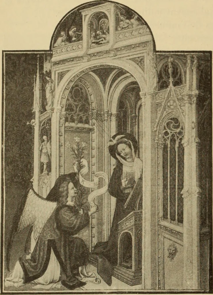 An illustration from L'art religieux de la fin du moyen âge en France;, 1908, leaf 93