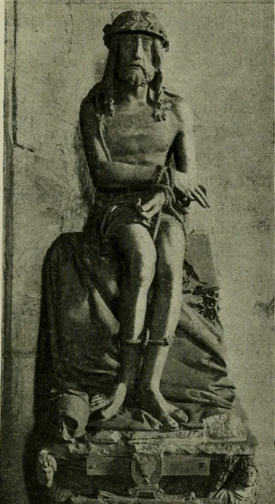 An illustration from L'art religieux de la fin du Moyen Age en France : étude sur l'iconographie du Moyen Age et sur ses sources d'inspiration, 1922, leaf 109