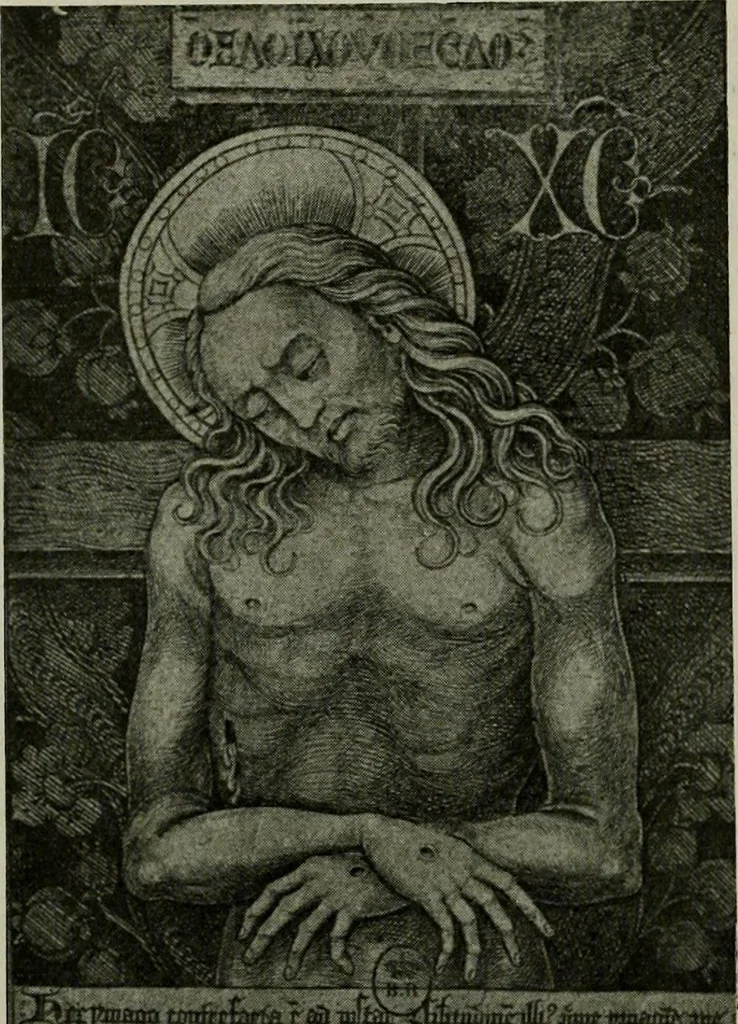 An illustration from L'art religieux de la fin du Moyen Age en France : étude sur l'iconographie du Moyen Age et sur ses sources d'inspiration, 1922, leaf 115