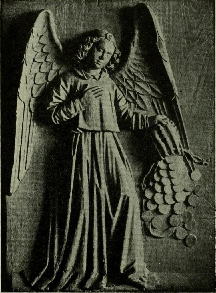 An illustration from L'art religieux de la fin du Moyen Age en France : étude sur l'iconographie du Moyen Age et sur ses sources d'inspiration, 1922, leaf 122