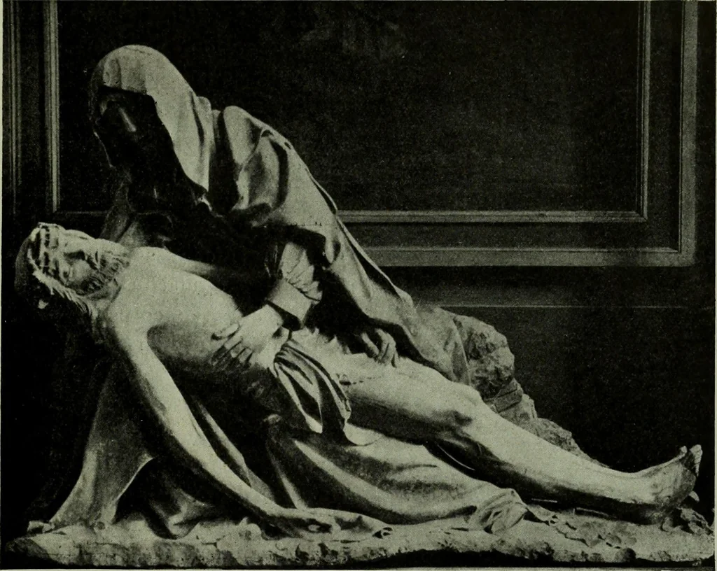 An illustration from L'art religieux de la fin du Moyen Age en France : étude sur l'iconographie du Moyen Age et sur ses sources d'inspiration, 1922, leaf 142