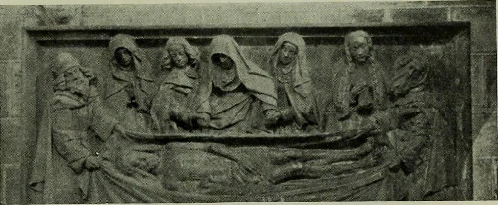 An illustration from L'art religieux de la fin du Moyen Age en France : étude sur l'iconographie du Moyen Age et sur ses sources d'inspiration, 1922, leaf 146