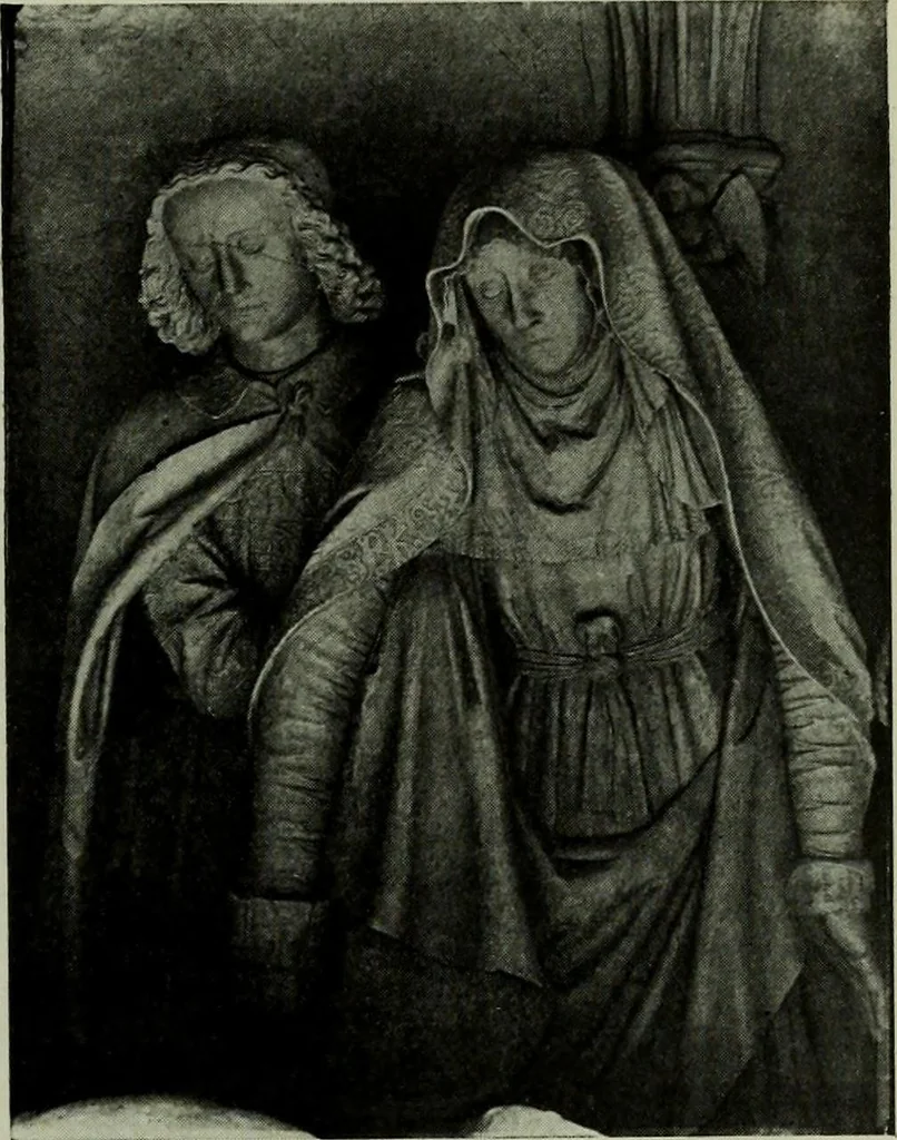 An illustration from L'art religieux de la fin du Moyen Age en France : étude sur l'iconographie du Moyen Age et sur ses sources d'inspiration, 1922, leaf 154