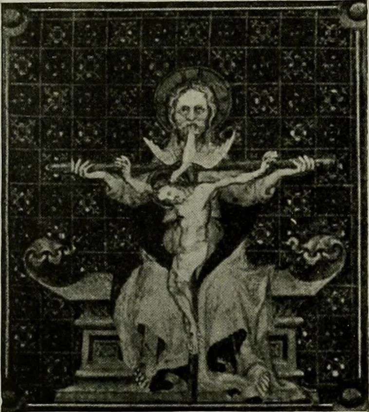 An illustration from L'art religieux de la fin du Moyen Age en France : étude sur l'iconographie du Moyen Age et sur ses sources d'inspiration, 1922, leaf 155