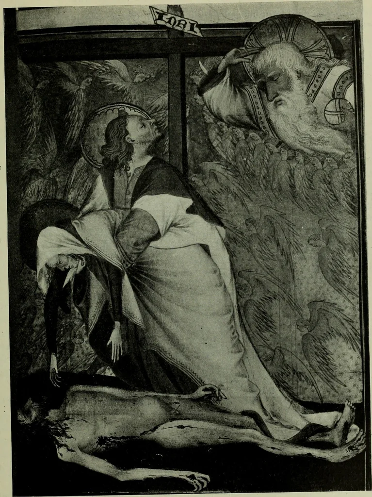 An illustration from L'art religieux de la fin du Moyen Age en France : étude sur l'iconographie du Moyen Age et sur ses sources d'inspiration, 1922, leaf 156