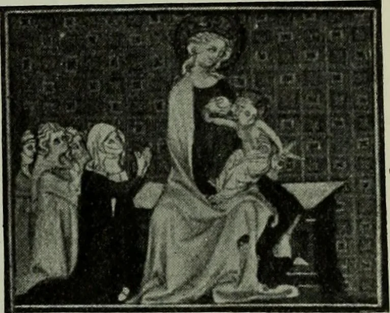 An illustration from L'art religieux de la fin du Moyen Age en France : étude sur l'iconographie du Moyen Age et sur ses sources d'inspiration, 1922, leaf 162
