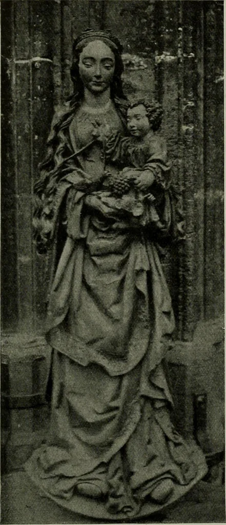 An illustration from L'art religieux de la fin du Moyen Age en France : étude sur l'iconographie du Moyen Age et sur ses sources d'inspiration, 1922, leaf 165