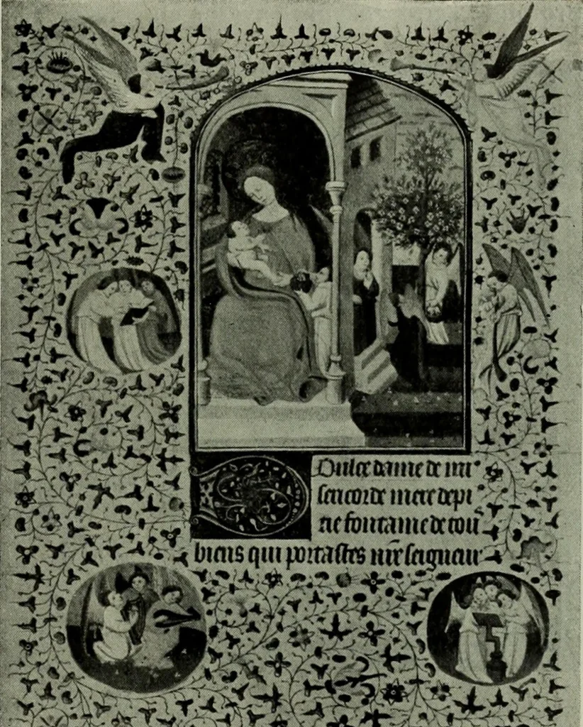 An illustration from L'art religieux de la fin du Moyen Age en France : étude sur l'iconographie du Moyen Age et sur ses sources d'inspiration, 1922, leaf 168