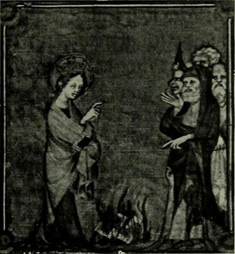 An illustration from L'art religieux de la fin du Moyen Age en France : étude sur l'iconographie du Moyen Age et sur ses sources d'inspiration, 1922, leaf 172
