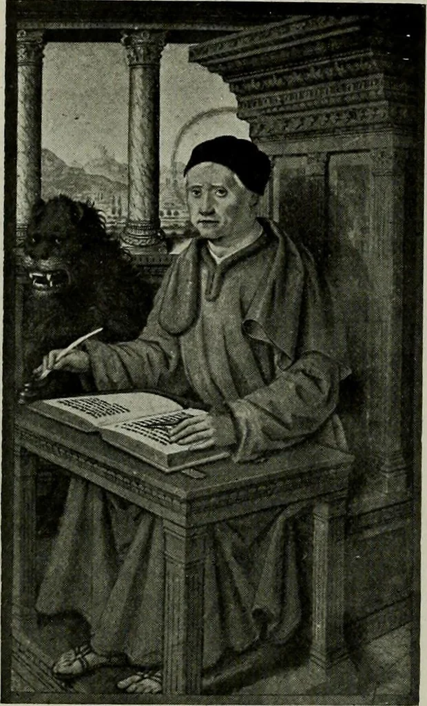 An illustration from L'art religieux de la fin du Moyen Age en France : étude sur l'iconographie du Moyen Age et sur ses sources d'inspiration, 1922, leaf 175
