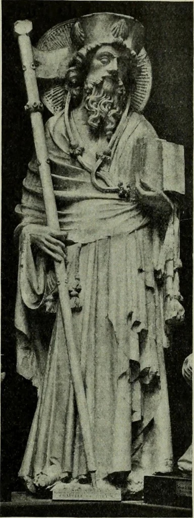 An illustration from L'art religieux de la fin du Moyen Age en France : étude sur l'iconographie du Moyen Age et sur ses sources d'inspiration, 1922, leaf 194