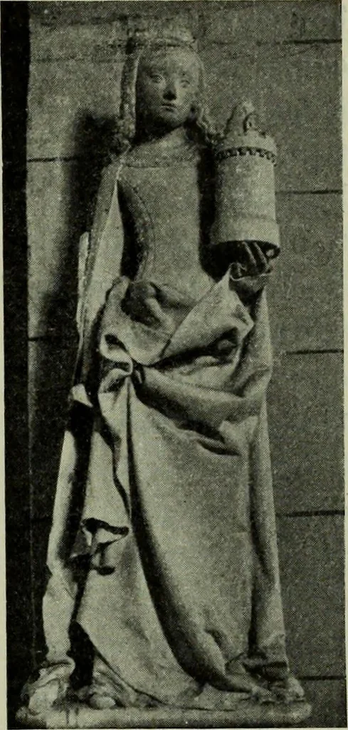 An illustration from L'art religieux de la fin du Moyen Age en France : étude sur l'iconographie du Moyen Age et sur ses sources d'inspiration, 1922, leaf 202