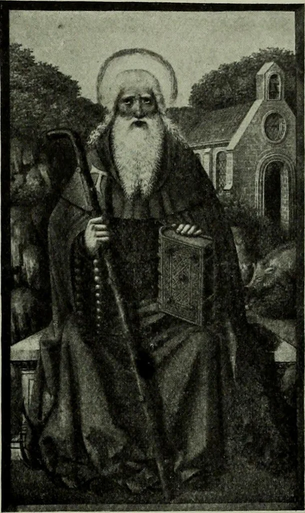 An illustration from L'art religieux de la fin du Moyen Age en France : étude sur l'iconographie du Moyen Age et sur ses sources d'inspiration, 1922, leaf 208