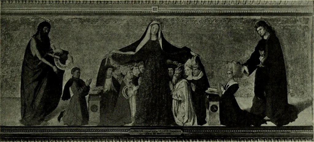 An illustration from L'art religieux de la fin du Moyen Age en France : étude sur l'iconographie du Moyen Age et sur ses sources d'inspiration, 1922, leaf 214