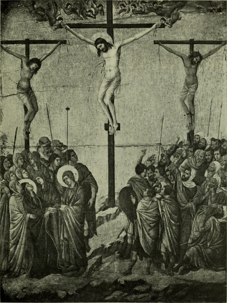 An illustration from L'art religieux de la fin du Moyen Age en France : étude sur l'iconographie du Moyen Age et sur ses sources d'inspiration, 1922, leaf 22