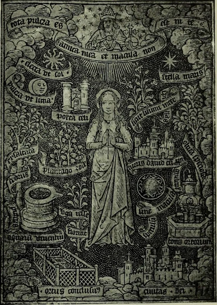 An illustration from L'art religieux de la fin du Moyen Age en France : étude sur l'iconographie du Moyen Age et sur ses sources d'inspiration, 1922, leaf 226