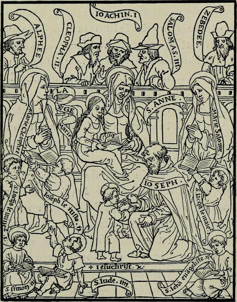 An illustration from L'art religieux de la fin du Moyen Age en France : étude sur l'iconographie du Moyen Age et sur ses sources d'inspiration, 1922, leaf 233