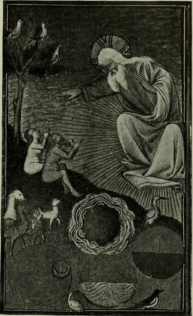 An illustration from L'art religieux de la fin du Moyen Age en France : étude sur l'iconographie du Moyen Age et sur ses sources d'inspiration, 1922, leaf 242