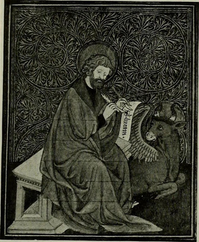 An illustration from L'art religieux de la fin du Moyen Age en France : étude sur l'iconographie du Moyen Age et sur ses sources d'inspiration, 1922, leaf 243