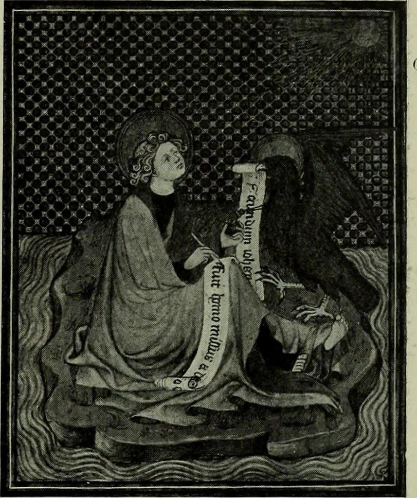 An illustration from L'art religieux de la fin du Moyen Age en France : étude sur l'iconographie du Moyen Age et sur ses sources d'inspiration, 1922, leaf 244