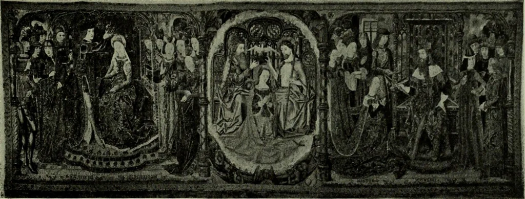 An illustration from L'art religieux de la fin du Moyen Age en France : étude sur l'iconographie du Moyen Age et sur ses sources d'inspiration, 1922, leaf 258