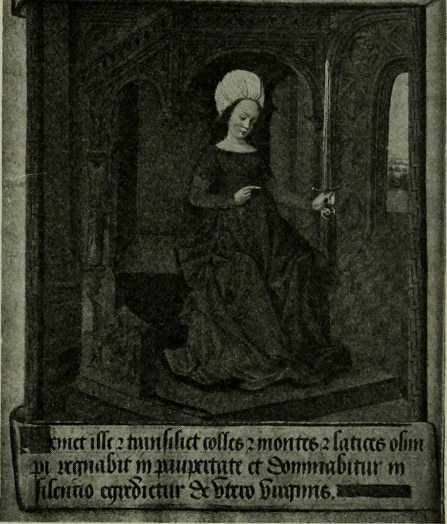 An illustration from L'art religieux de la fin du Moyen Age en France : étude sur l'iconographie du Moyen Age et sur ses sources d'inspiration, 1922, leaf 284